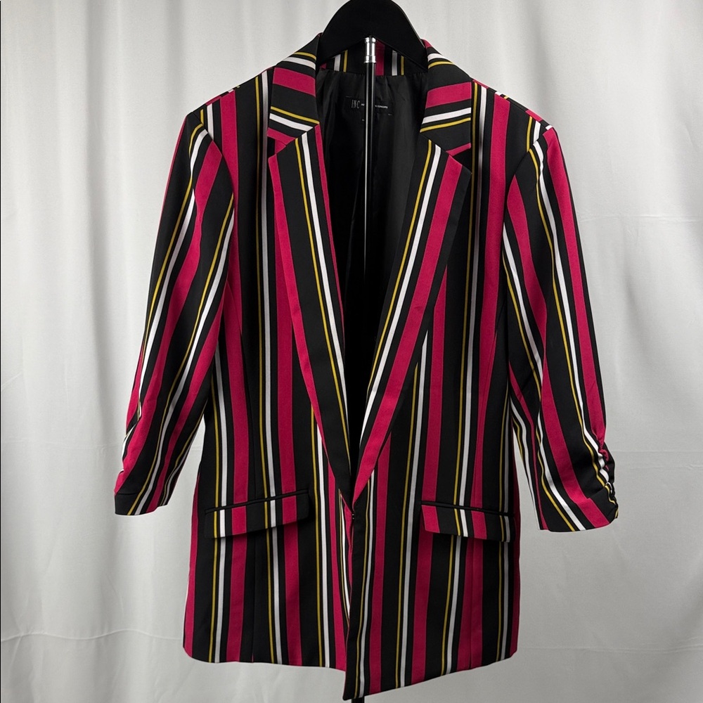 INC International Concepts Multicolor Striped Blazer